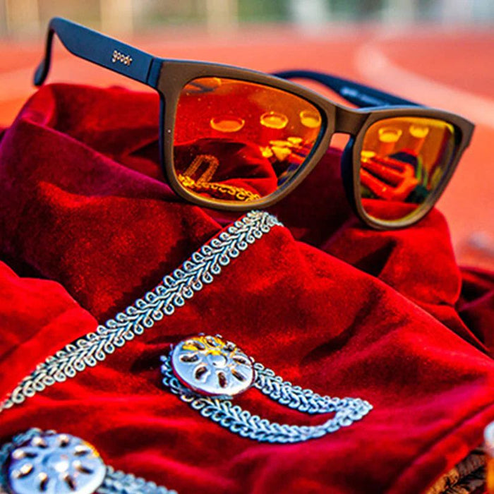 Goodr OG Whiskey Shots With Satan Sunglasses