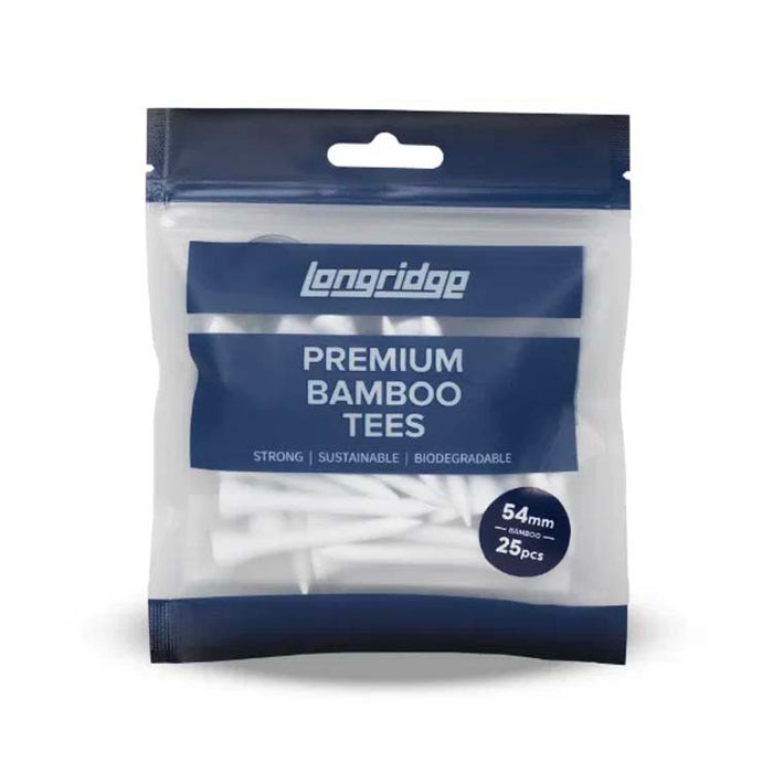 Longridge White Bamboo Tees 54mm
