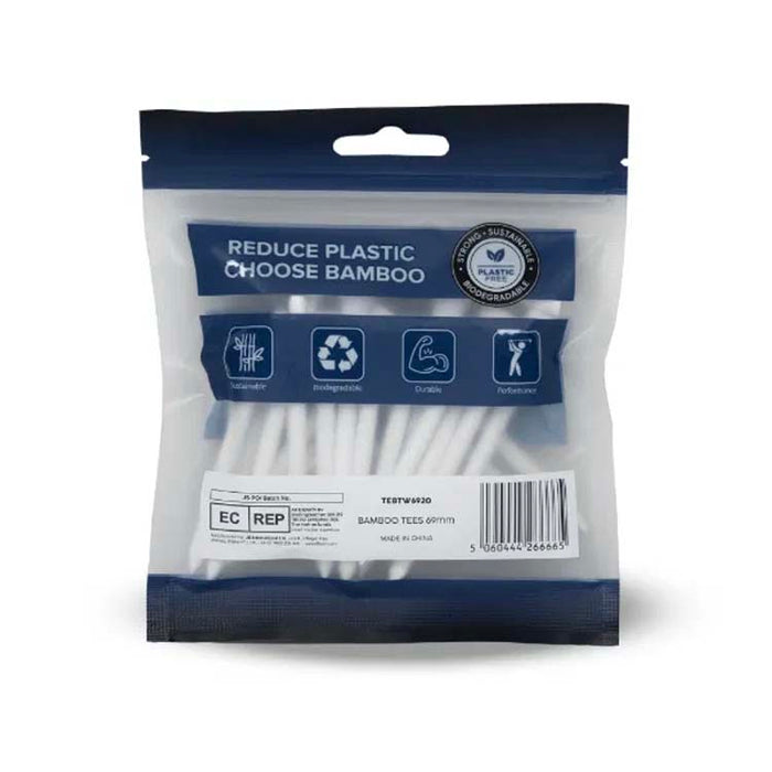 Longridge White Bamboo Tees 69mm