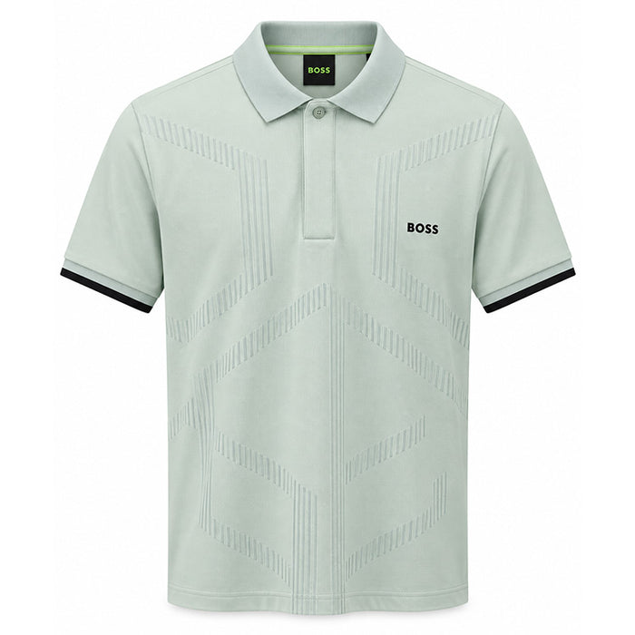 BOSS PL GOC Chip Hexa Golf Polo - Green 