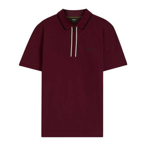 BOSS Philix GOC Golf Polo - Dark Red 