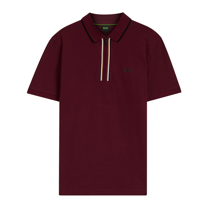 BOSS Philix GOC Golf Polo - Dark Red 