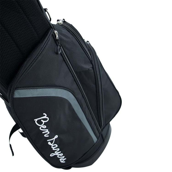 Ben Sayers DLX Golf Stand Bag - Black Pocket View 