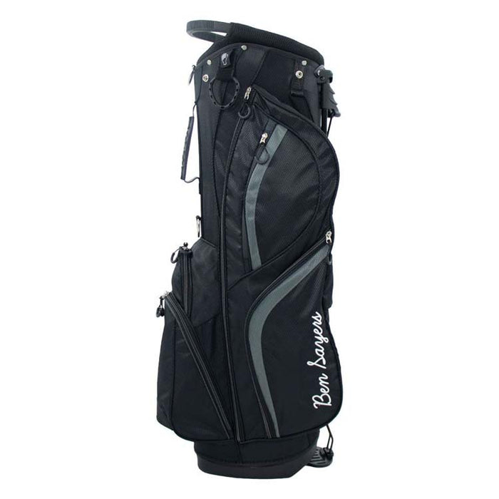 Ben Sayers DLX Golf Stand Bag - Black Side View 
