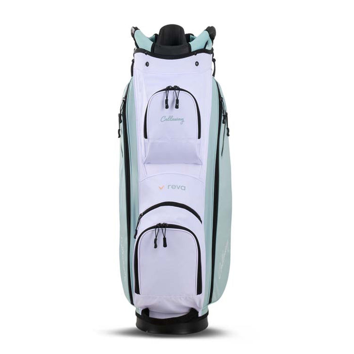 Callaway Ladies Reva 11-Piece Golf Cart Bag - Peach/Surf Bag Back View 