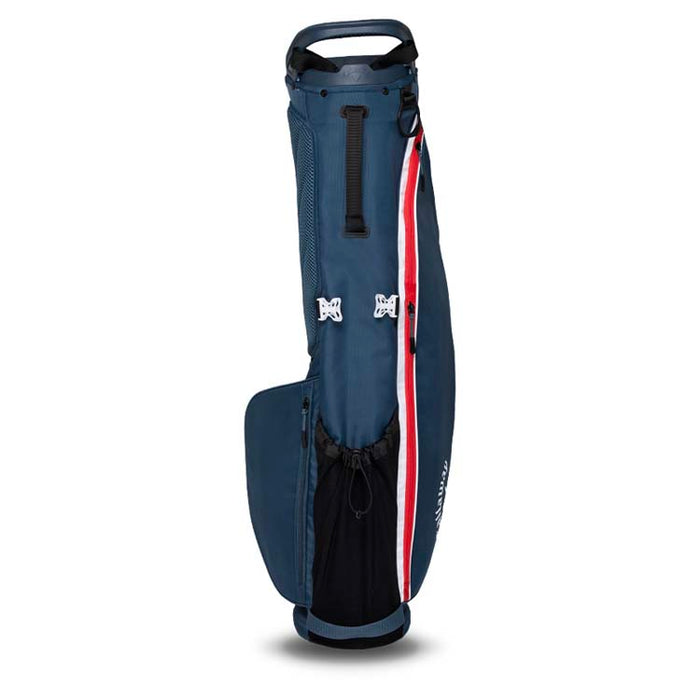 Callaway Carry+ Golf Stand Bag - Navy/White/Red Back View 