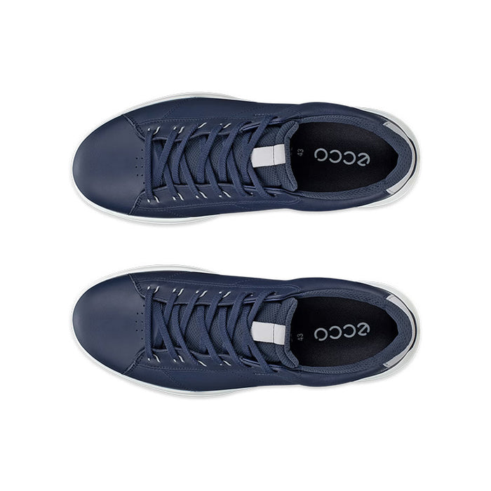 ECCO Golf Street Vibe Leather Waterproof Golf Shoes - Blue Above View 