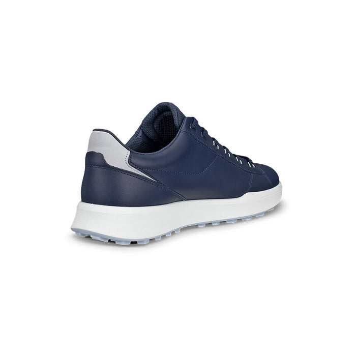 ECCO Golf Street Vibe Leather Waterproof Golf Shoes - Blue Back View 