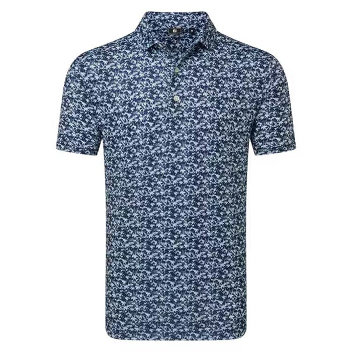 Footjoy Hidden Palm Print Lisle Golf Polo