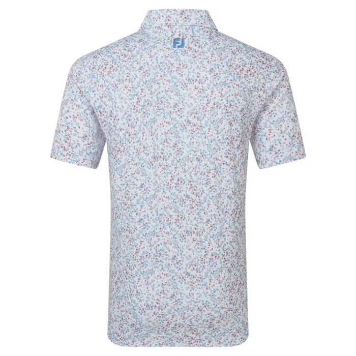 Footjoy Watercolour Floral Print Pique Golf Polo