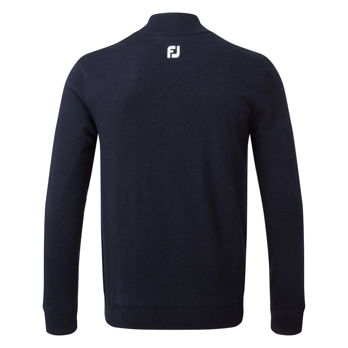 Footjoy Wool Blend Half Zip Lined Golf Sweater Navy — Andrew