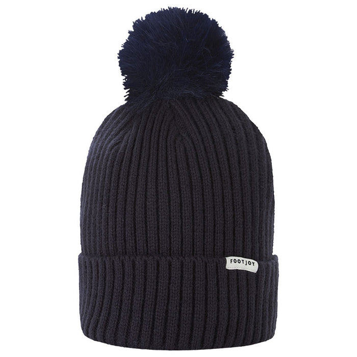 A Navt footjoy women's wooly bobble hat with a pom on the top