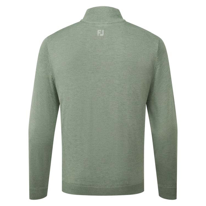 Footjoy drirelease® 1/4 Zip Lined Golf Pullover - Lichen Back View