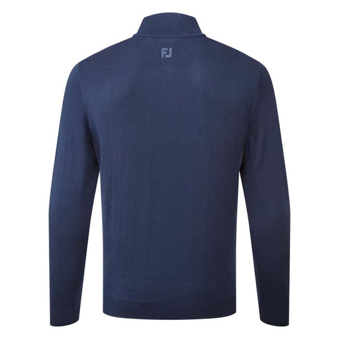 Footjoy drirelease® 1/4 Zip Lined Golf Pullover - Navy Back View