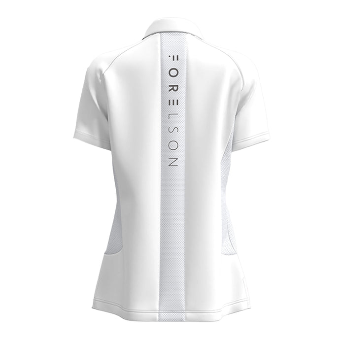 Forelson Ladies Batsford Golf Polo - White Back View 