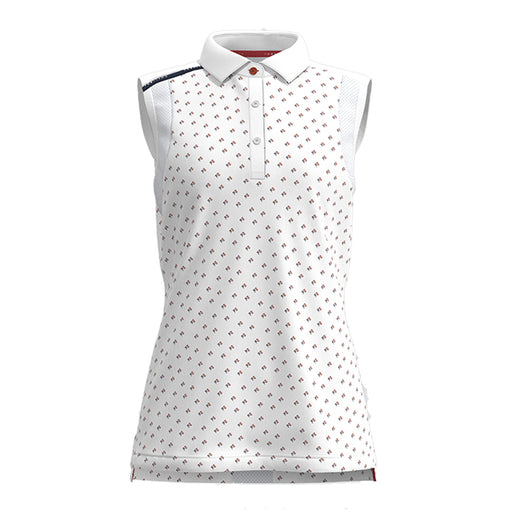 Forelson Ladies Buckland Sleeveless Golf Polo - White 