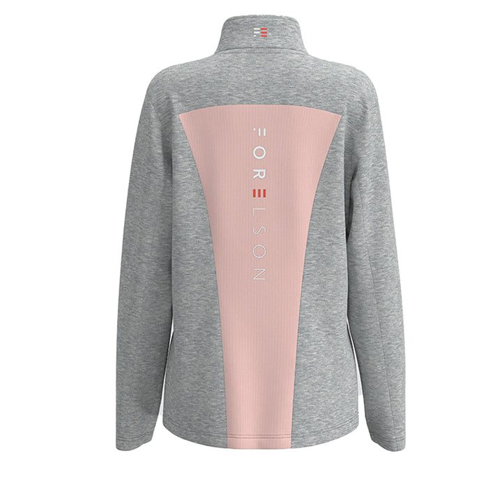 Forelson Ladies Moreton 1/4 Zip Golf Pullover - Grey Back View