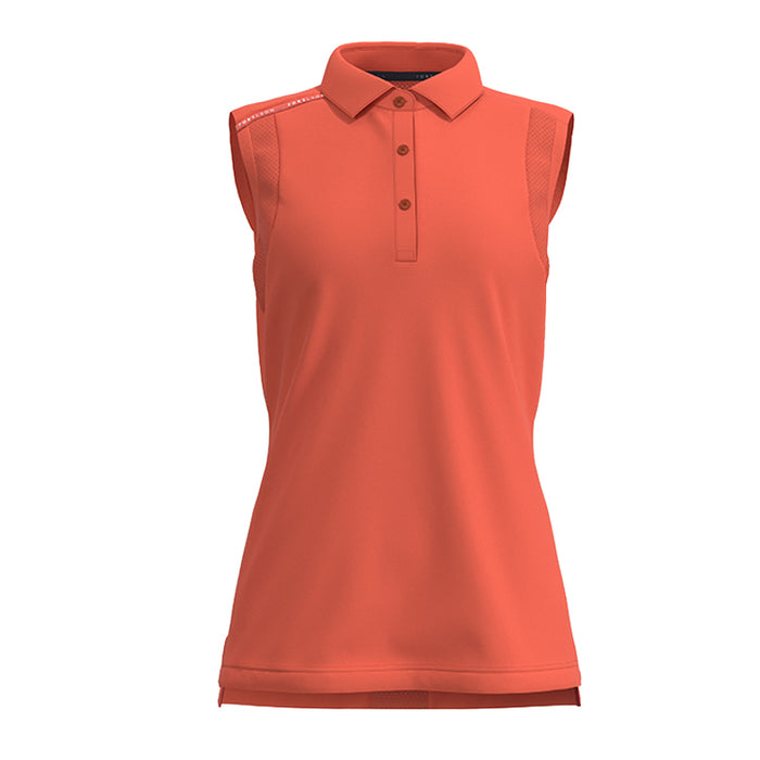 Forelson Ladies Stow Sleeveless Golf Polo - Coral