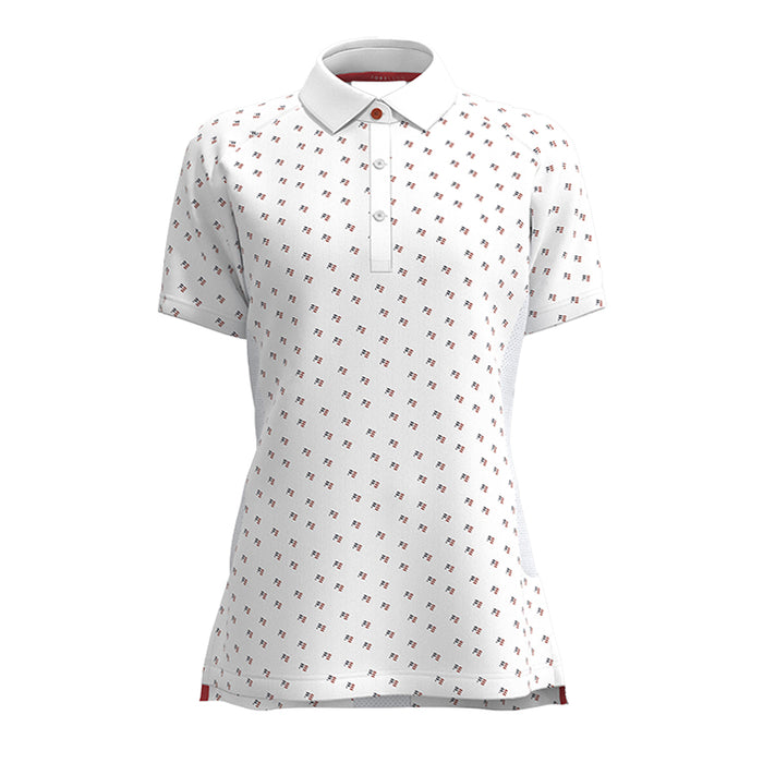 Forelson Ladies Varah Button Golf Polo - White 
