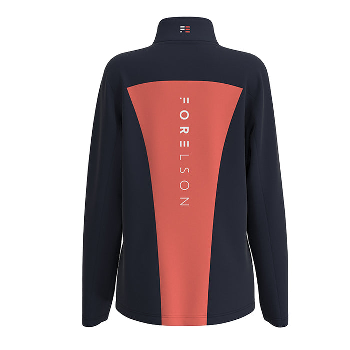Forelson Moreton 1/4 Zip Ladies Golf Pullover - Navy Back View