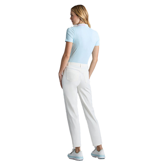 G/FORE Checkered Collar Ribbed Tech Golf Polo