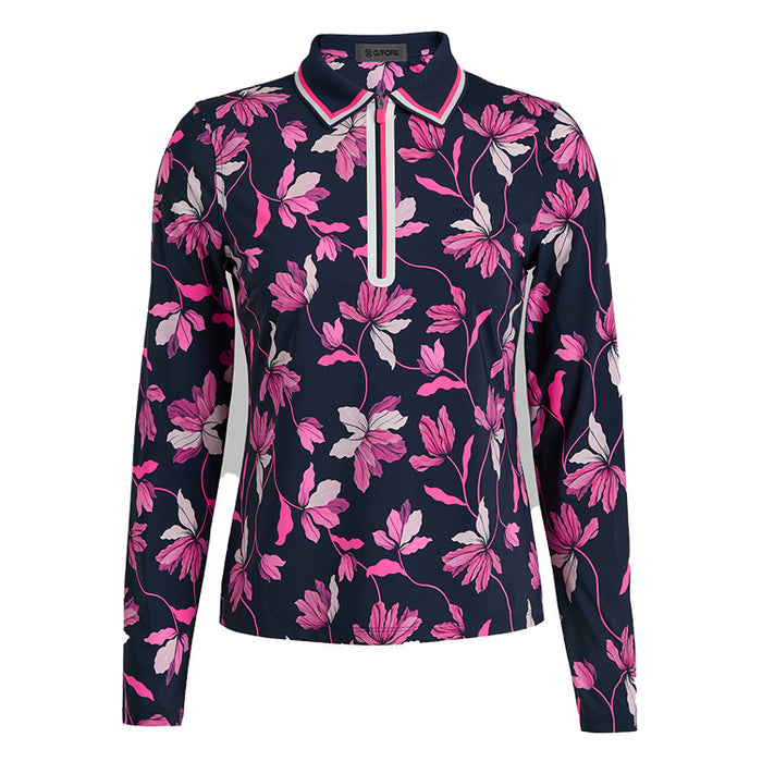 G/FORE Iris Silky Tech Nylon Long Sleeve Golf Polo
