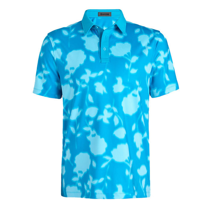G/FORE Blur Floral Tech Golf Polo