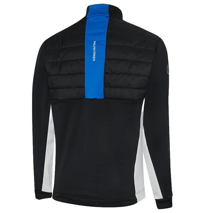 Galvin Green Dalton Insulating Golf Mid Layer - Black/RoyalBlue Back View Detailed 