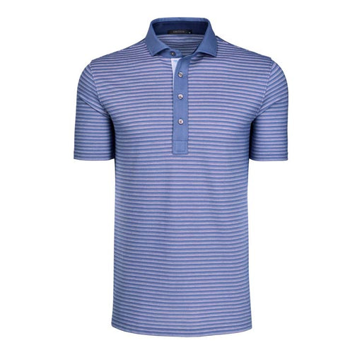 Greyson Wolf Yarn Dye Striped Golf Polo - Falcon/Blossom