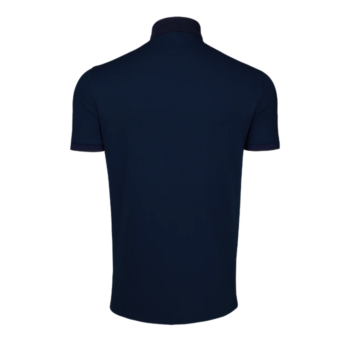 Greyson Crowley Icon Golf Polo - Maltese Blue Back View 