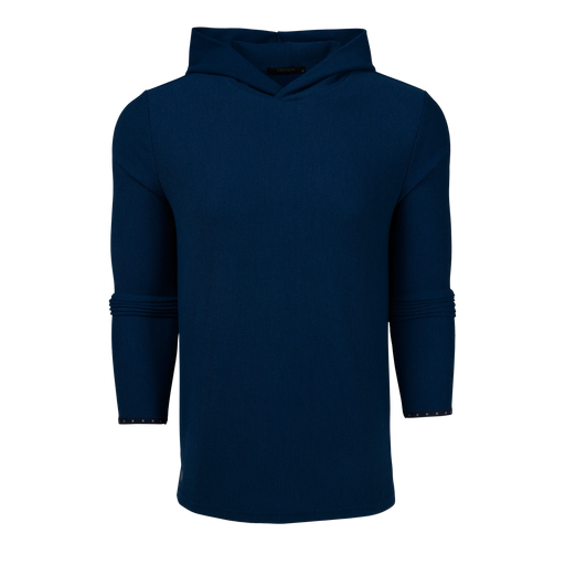 Greyson Traverse Waffle Golf Hoodie - Maltese Blue