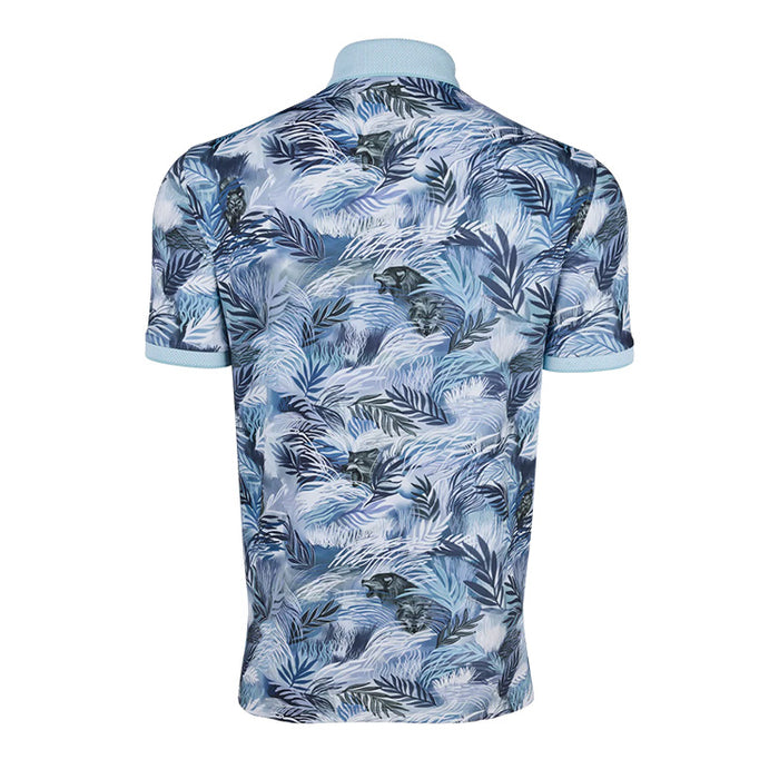 Greyson Wolf Palm Golf Polo - Heron Back View 