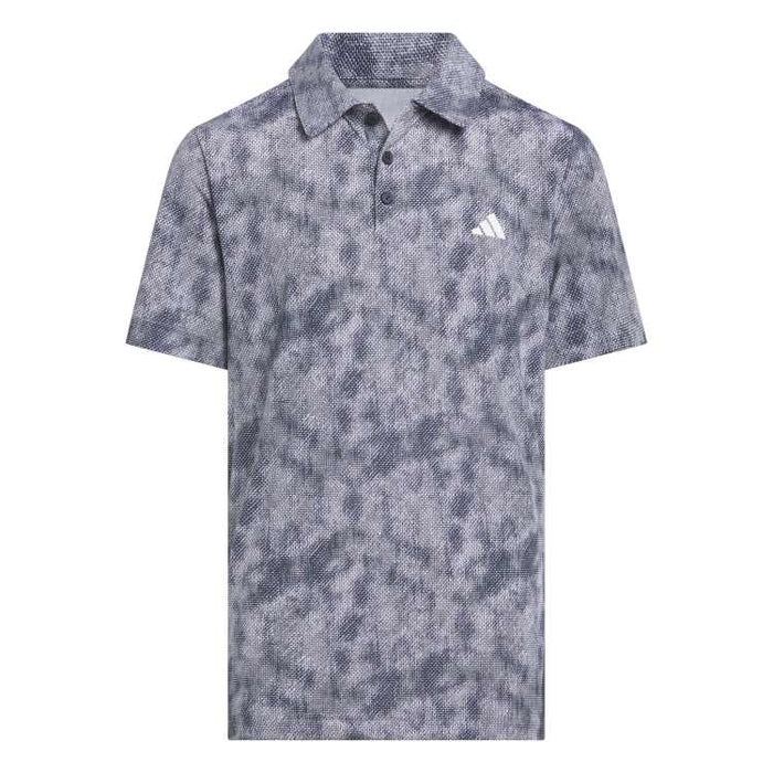 adidas Performance Textured Print Junior Golf Polo