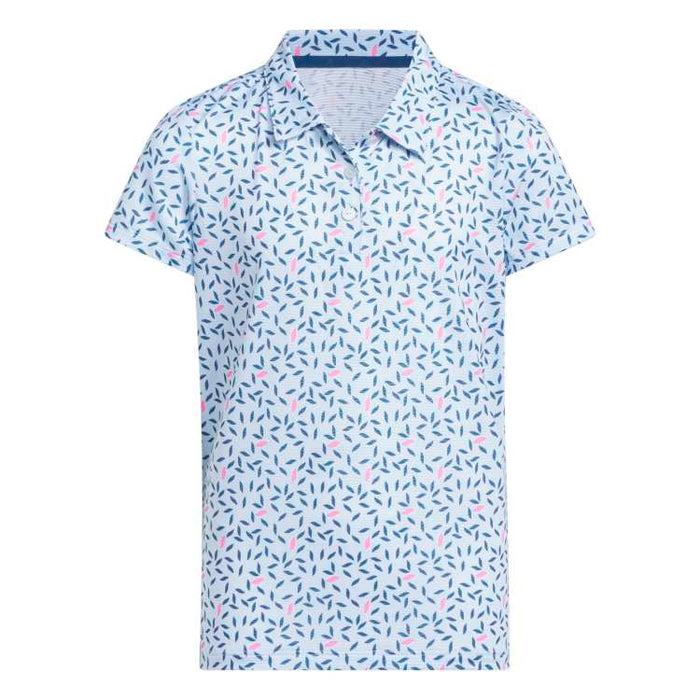 adidas Junior Short Sleeve Printed Golf Polo
