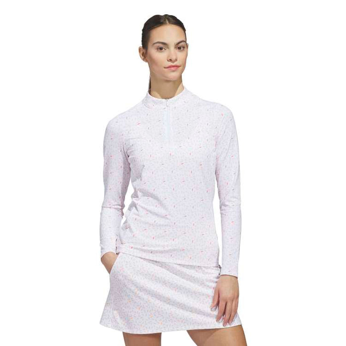 adidas Ladies Ultimate365 Printed 1/4 Zip Golf Pullover