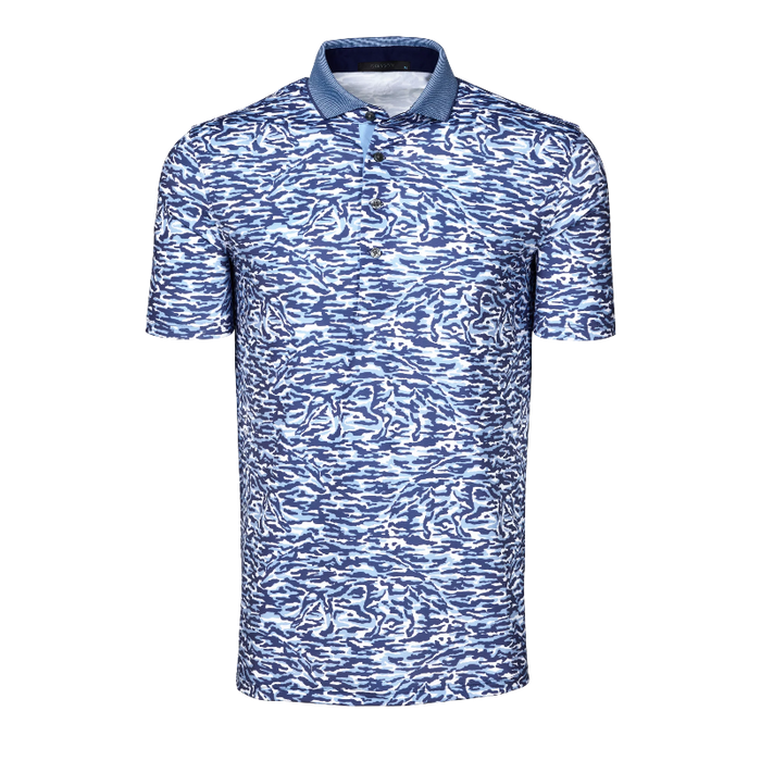 Stalking Wolf Camo Short Sleeve Golf Polo