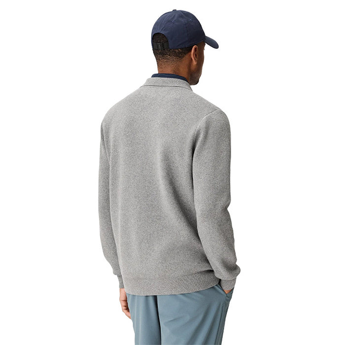 Macade Club Knit Golf Polo - Grey Back View