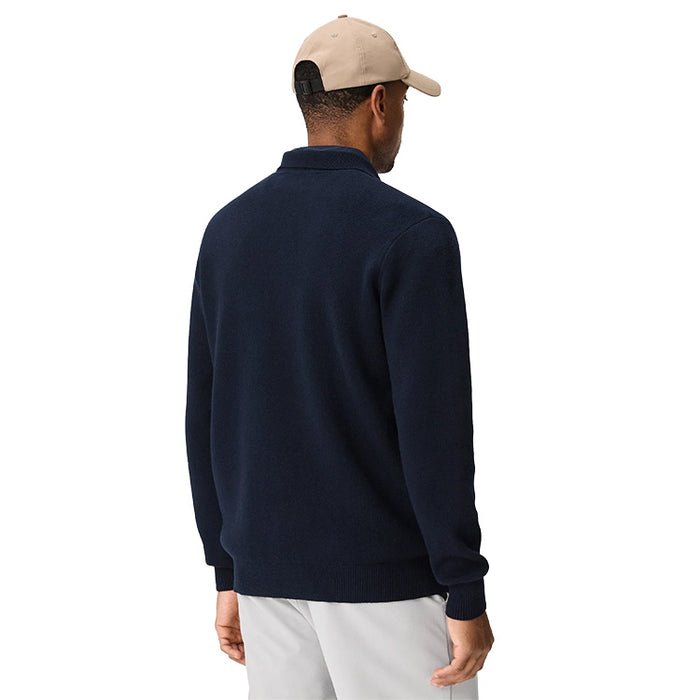 Macade Club Knit Golf Polo - Navy Back View