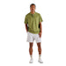 Malbon Block Placket Polo - Military Green Front View