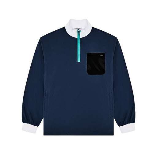 Malbon Cascade Golf Windshirt - Navy 