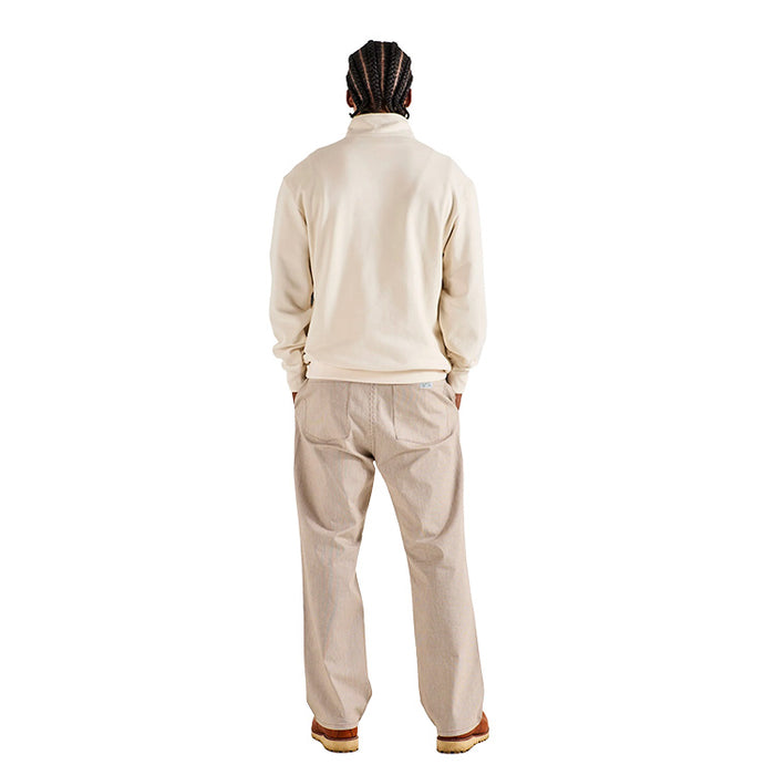 Malbon Collegiate Golf Pullover - Ivory Back View