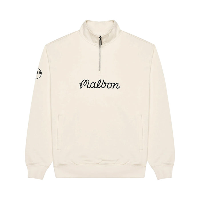 Malbon Collegiate Golf Pullover - Ivory 