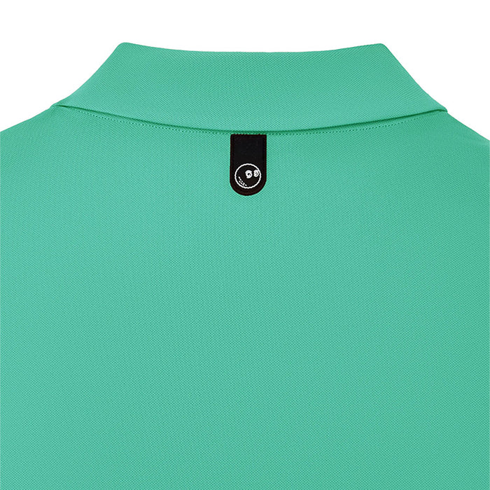 Malbon Fairway Golf Polo - Marine Green Detailed