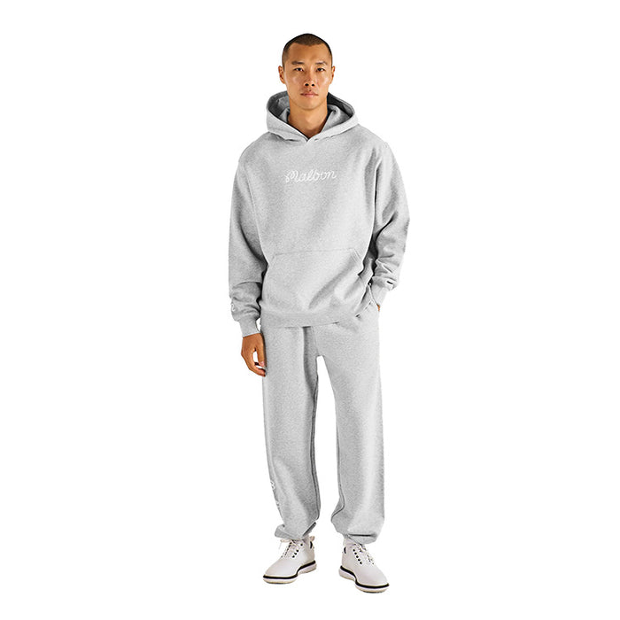 Malbon Fesque Golf Hoodie - Heather Grey Front View