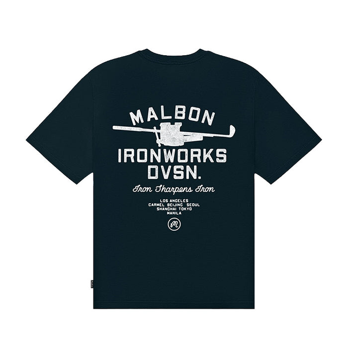 Malbon Vista Ironworks Golf T-Shirt - Blueberry Back View