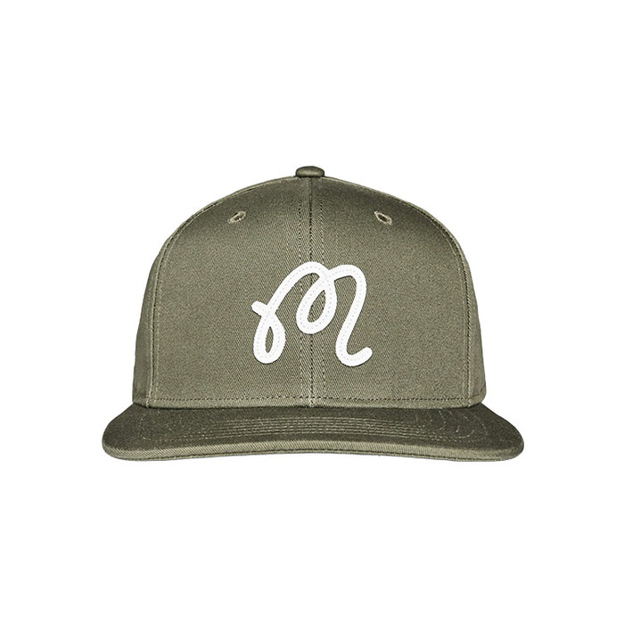 Malbon M Script Golf Snapback - Military Green 
