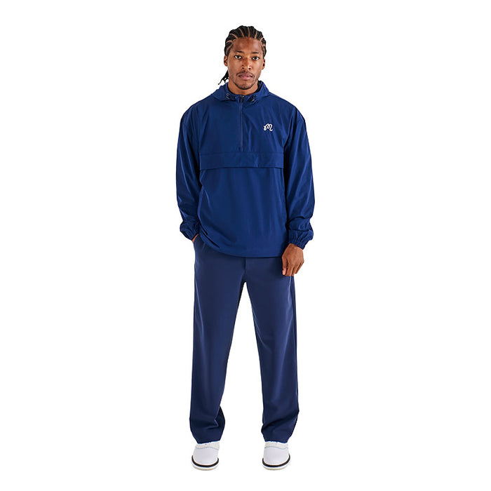 Malbon Ridge Anorak Golf Pullover Jacket - Navy  Front View