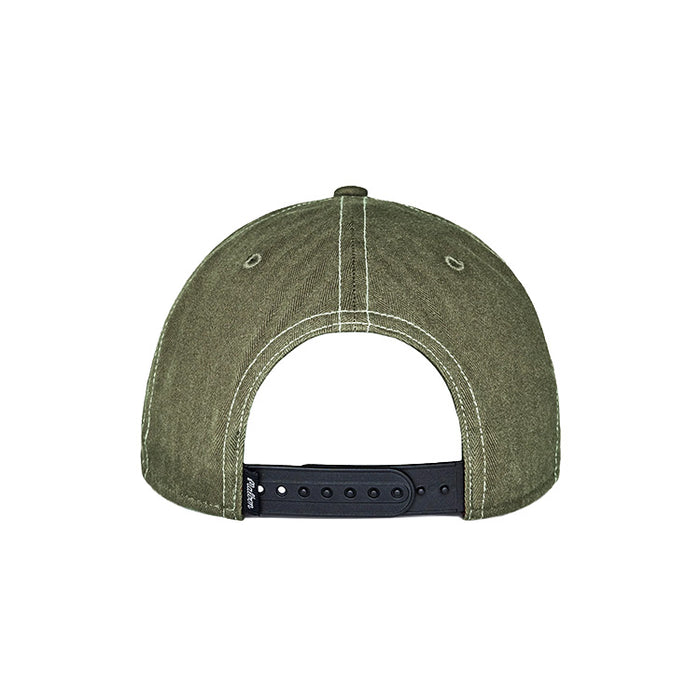 Malbon Station Golf Snapback - Military Green Back View