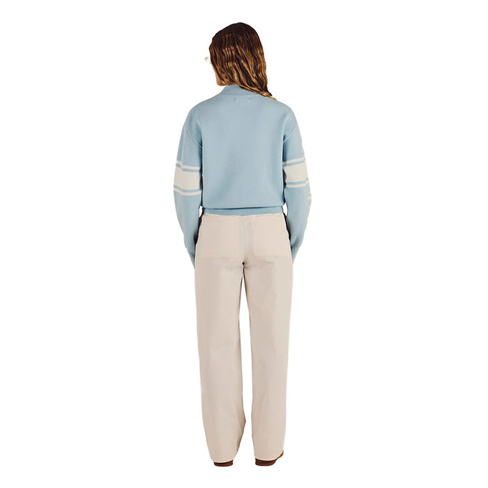 Malbon Alps Golf Sweater - Light Blue Back View
