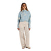 Malbon Alps Golf Sweater - Light Blue Front View